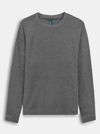 Mens Waffle Grey Pyjama Set