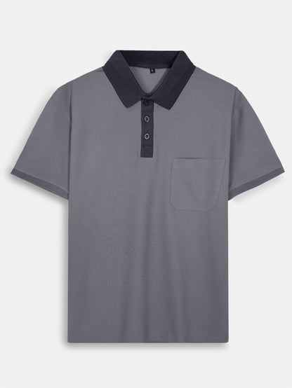 Mens Polyester Polo Grey