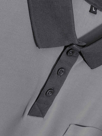 Mens Polyester Polo Grey