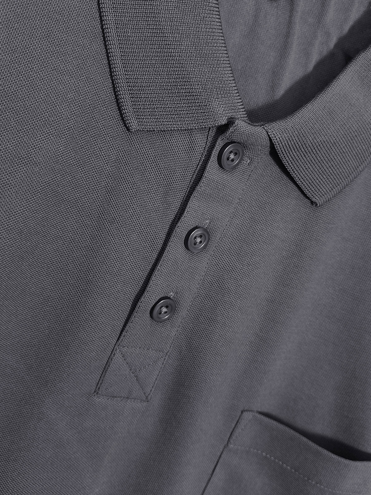 Mens Polyester Polo Dark Grey