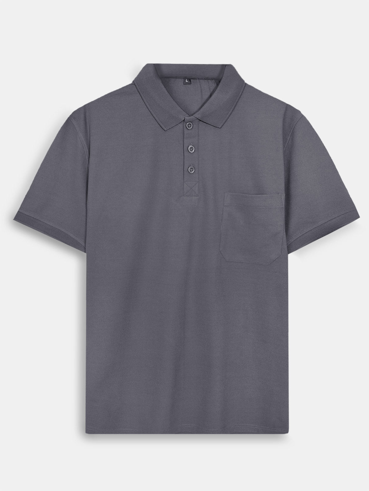 Mens Polyester Polo Dark Grey