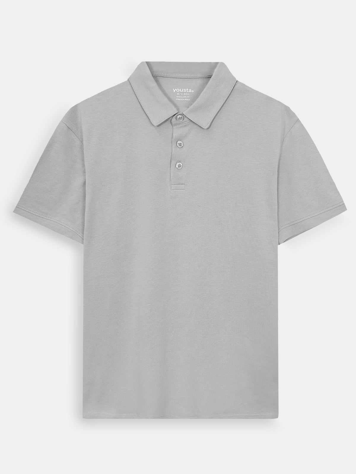 Mens Stretch Grey Polo