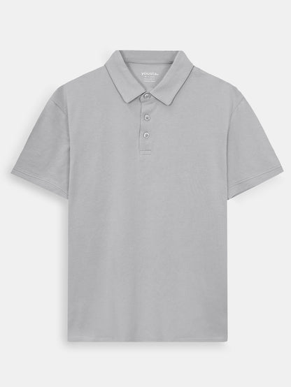 Mens Stretch Grey Polo
