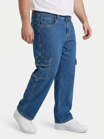 Mens Denim Cargo Jeans