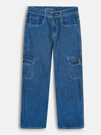 Mens Denim Cargo Jeans