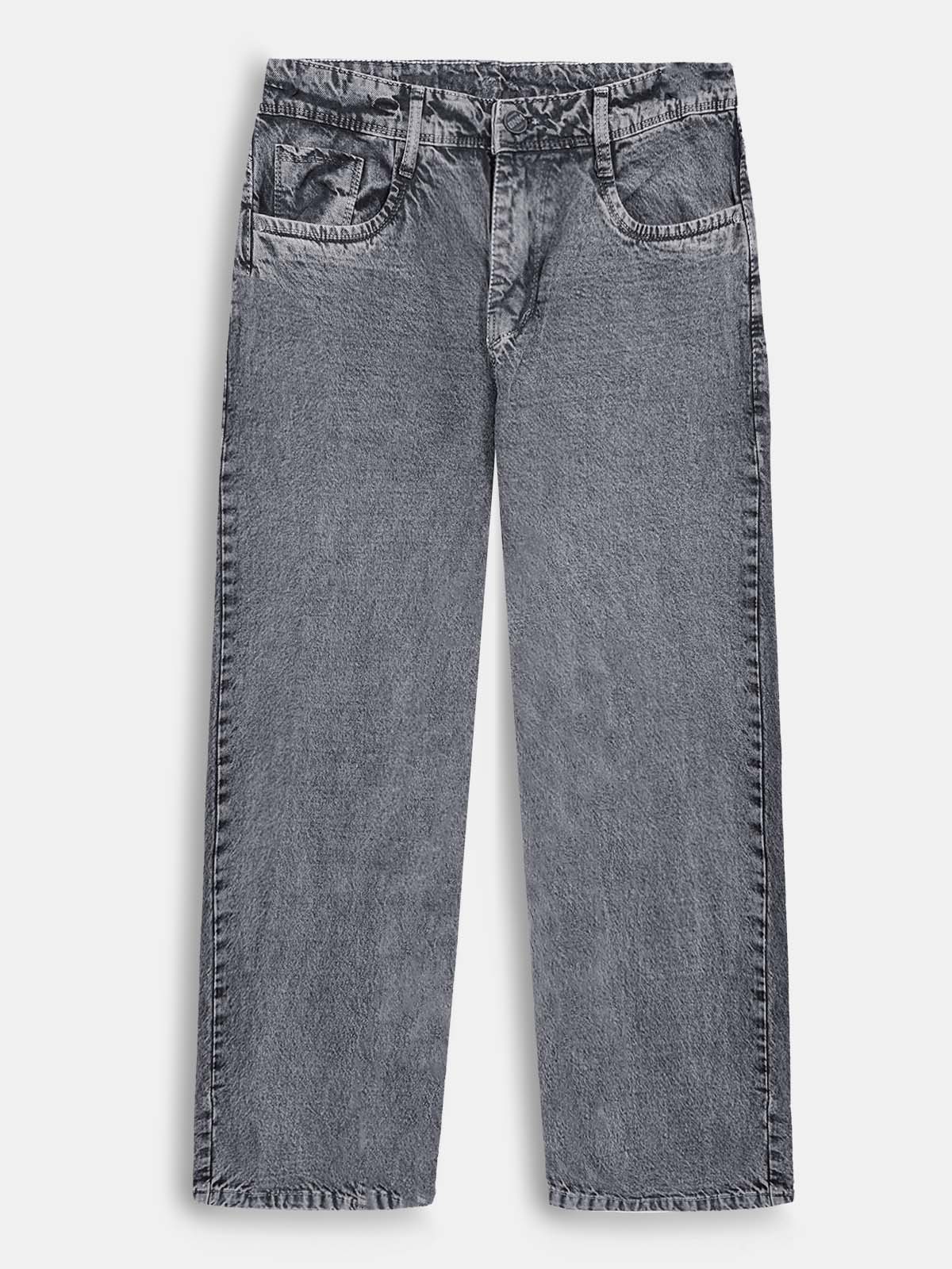 Mens Grey Baggy Jeans