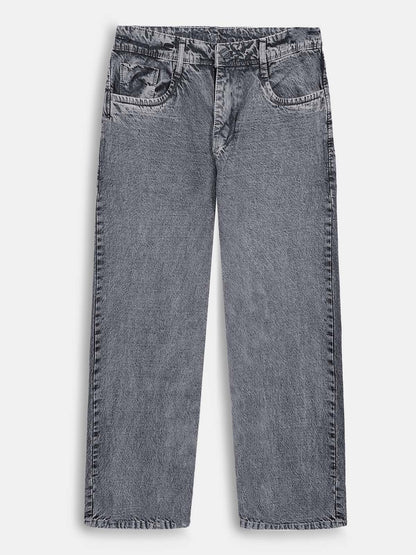 Mens Grey Baggy Jeans