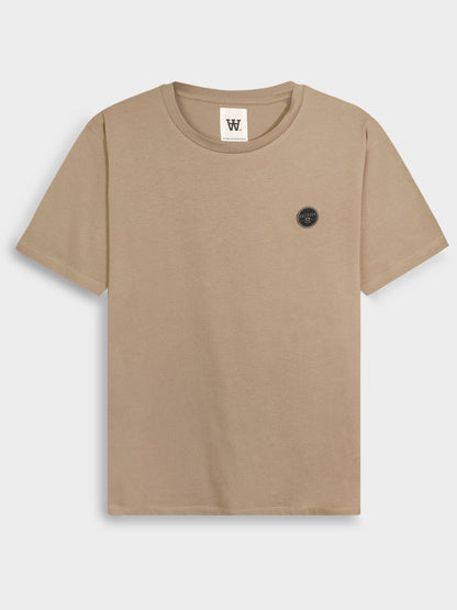Mens Crew Neck Beige T-Shirt