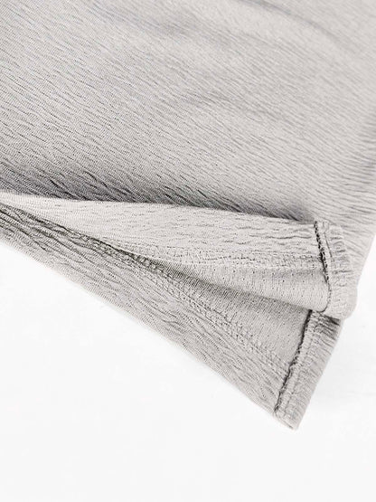 Mens Half Zipper Polyester Grey Polo