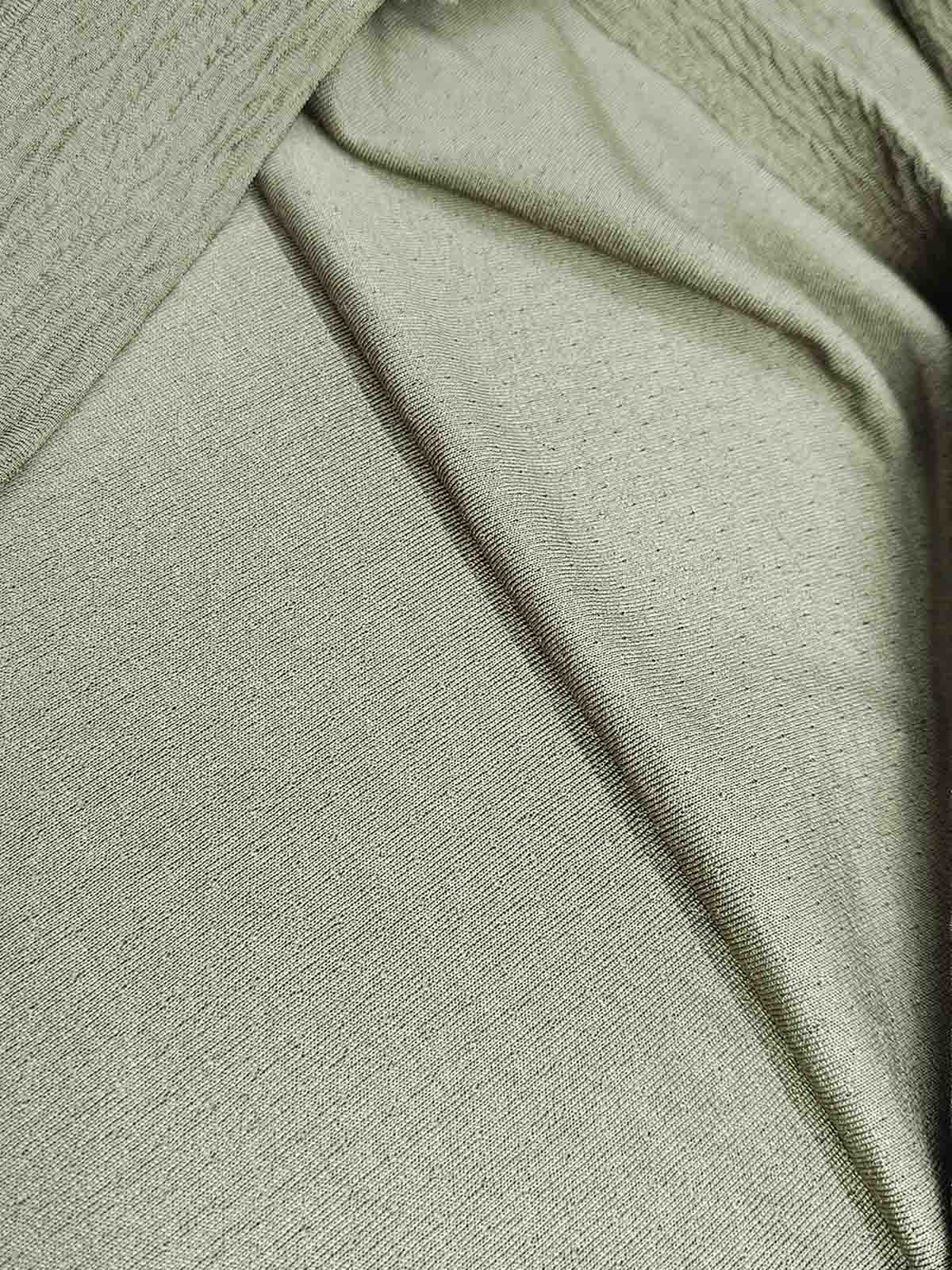 Mens Half Zipper Polyester Olive Polo