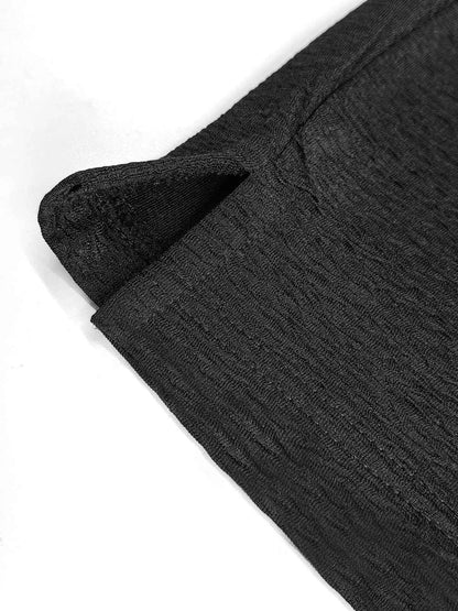Mens Half Zipper Polyester Black Polo
