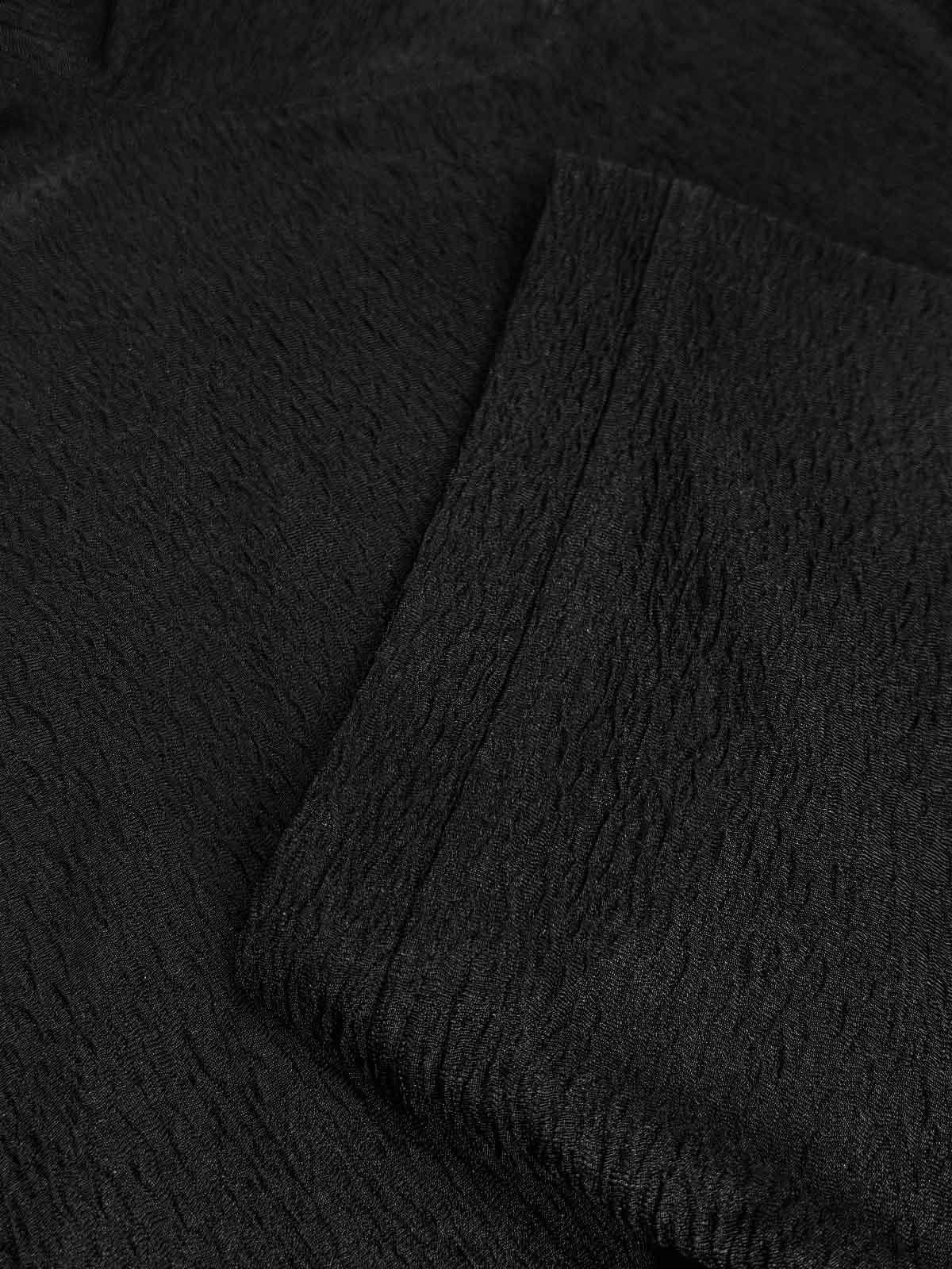 Mens Half Zipper Polyester Black Polo
