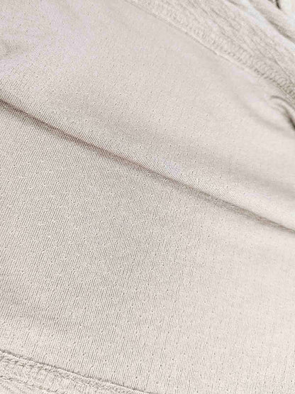 Mens Half Zipper Polyester Beige Polo