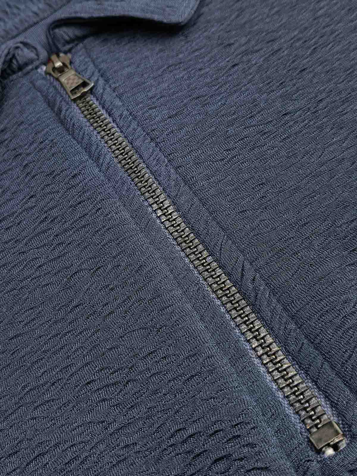Mens Half Zipper Polyester Steel Grey Polo