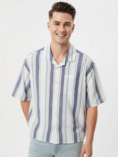 Mens Boxy Fit Woven Shirt