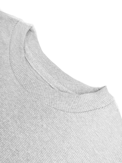 Mens Ribbed Crew Neck Melange Pullover