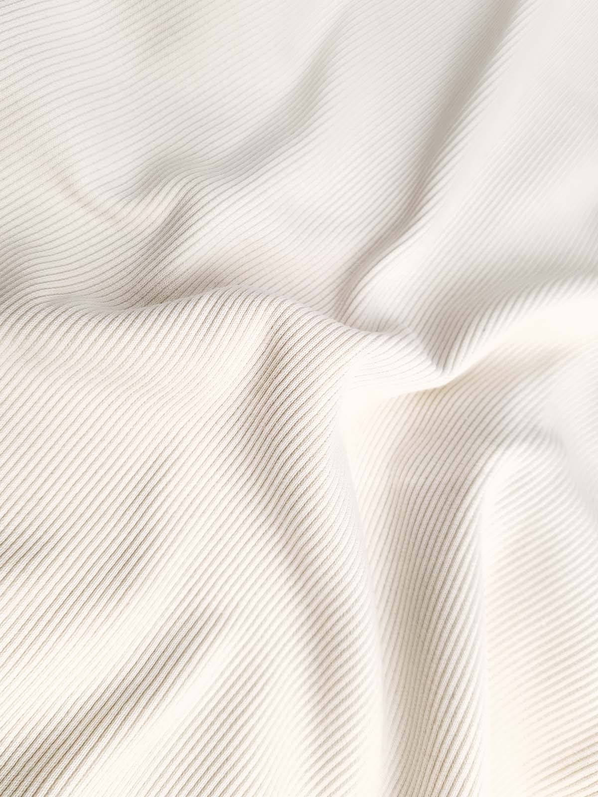 Mens Ribbed Crew Neck Beige Pullover
