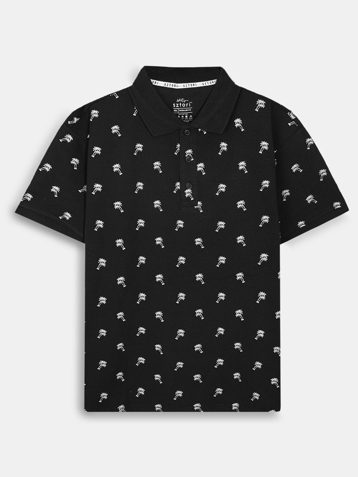 Mens Black Plus Size Polos