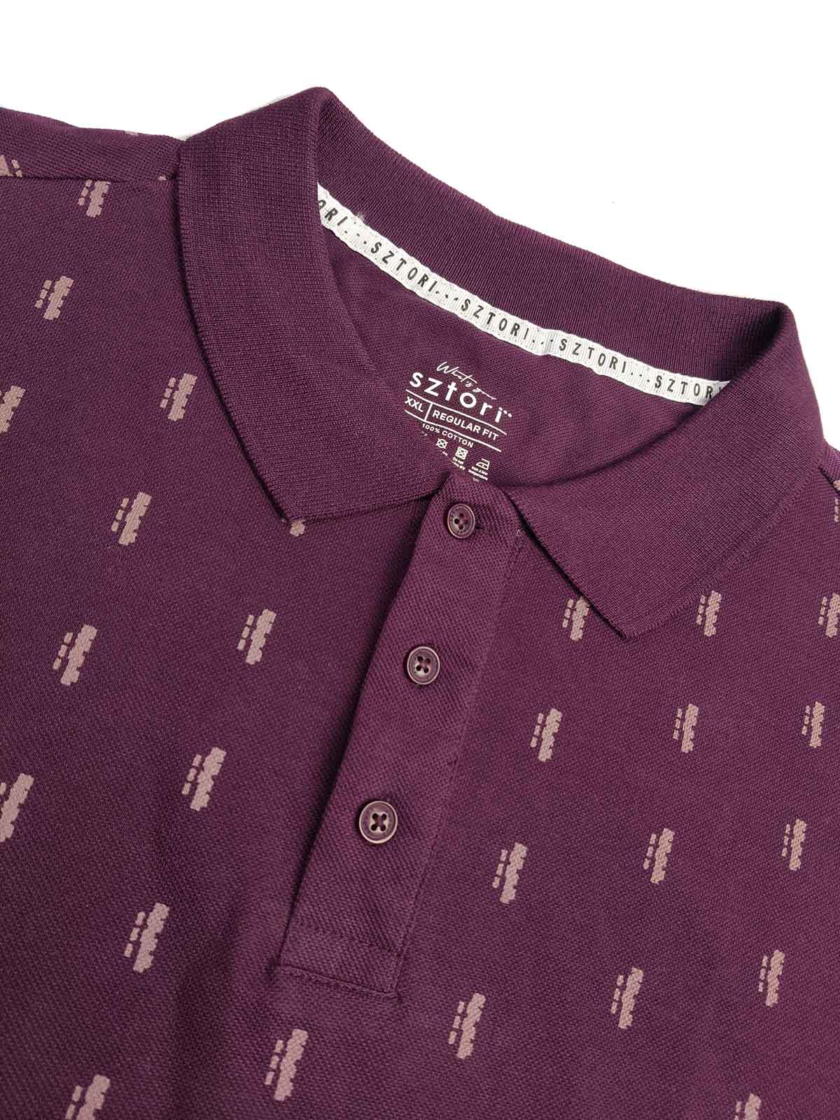 Mens Maroon Plus Size Polos