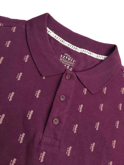 Mens Maroon Plus Size Polos