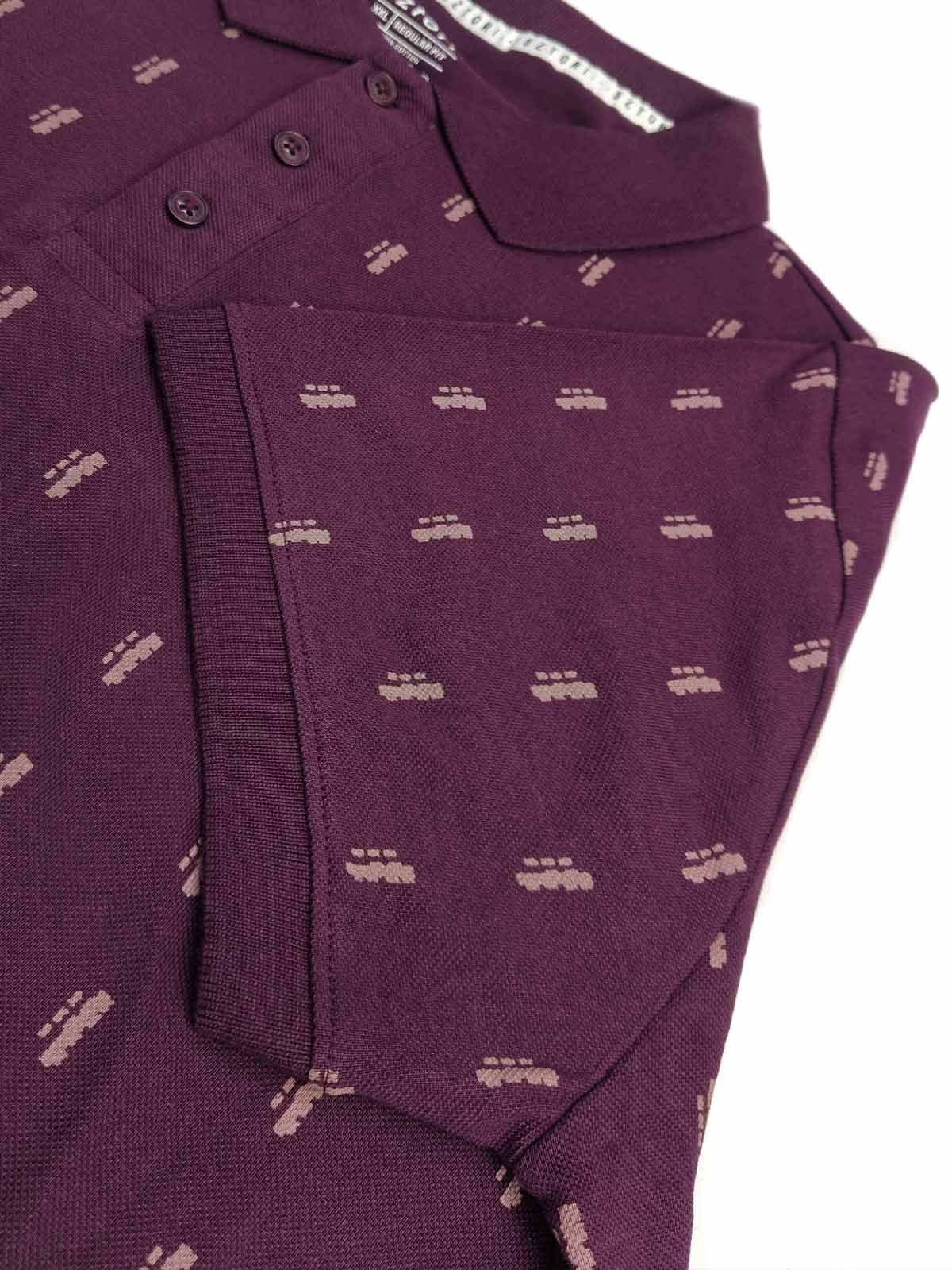Mens Maroon Plus Size Polos