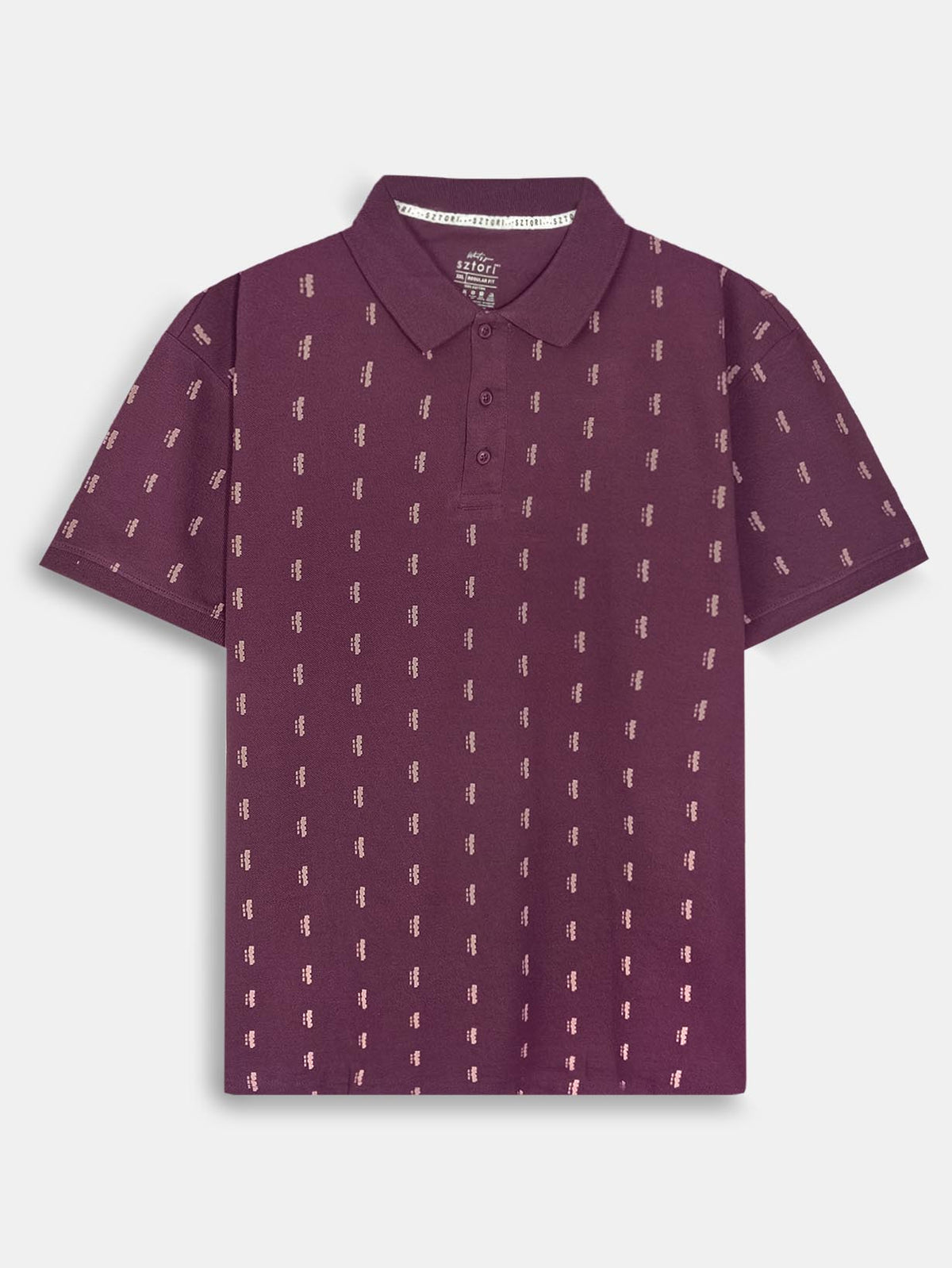 Mens Maroon Plus Size Polos