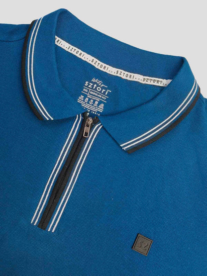 Mens Blue Plus Size Polos