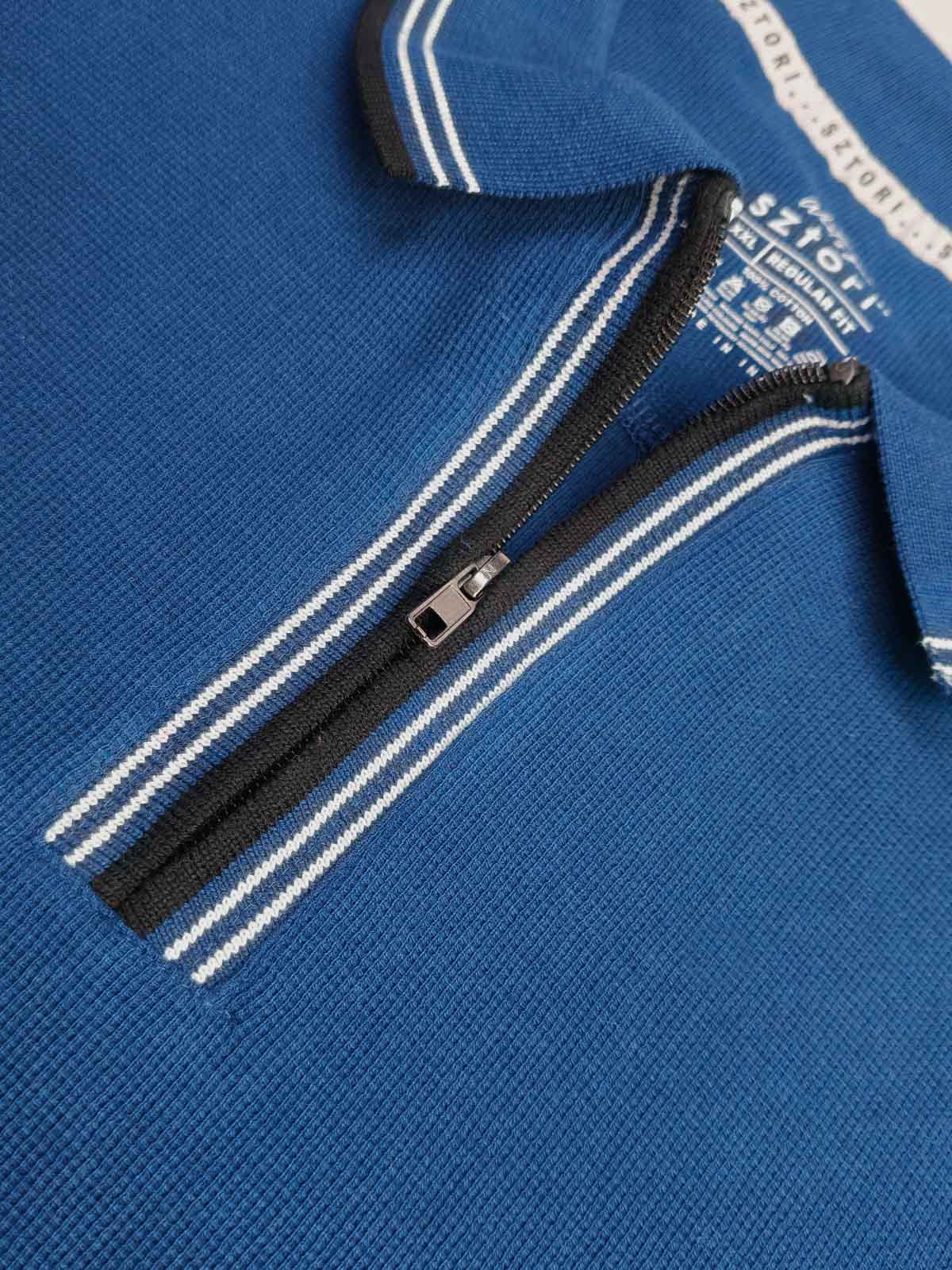 Mens Blue Plus Size Polos