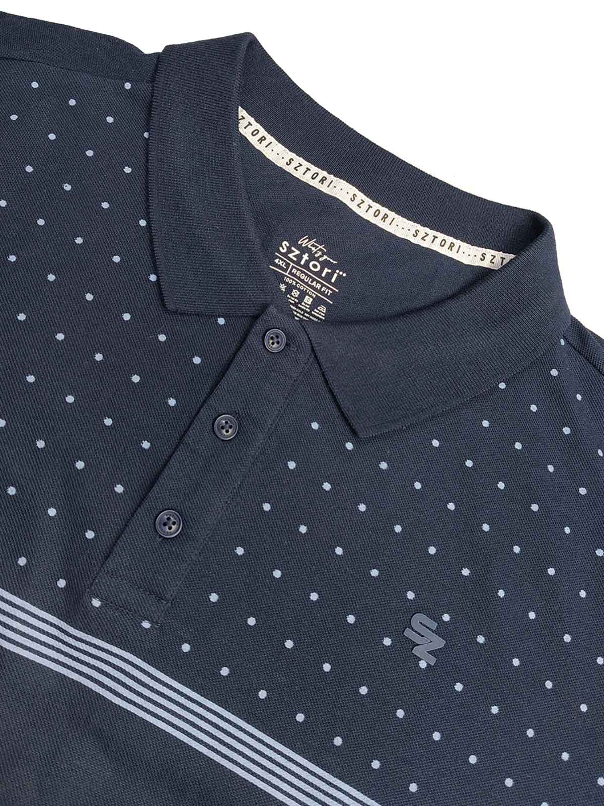 Mens Navy Plus Size Polos