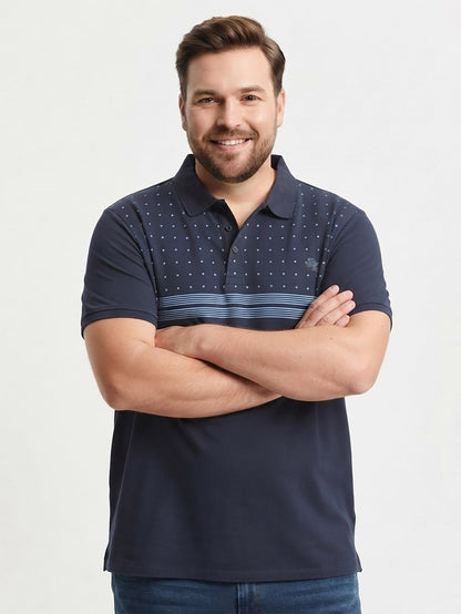 Mens Navy Plus Size Polos