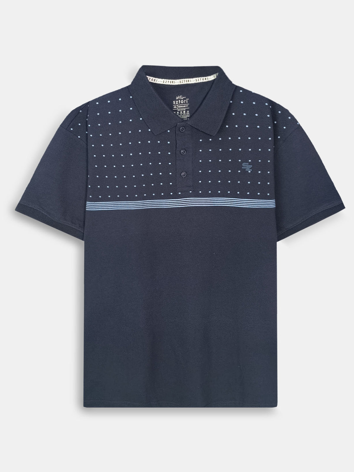Mens Navy Plus Size Polos