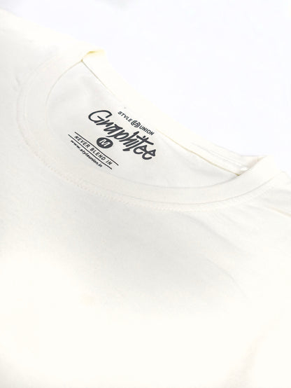 Mens Printed White T-Shirt