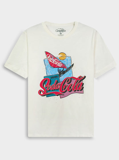 Mens Printed White T-Shirt