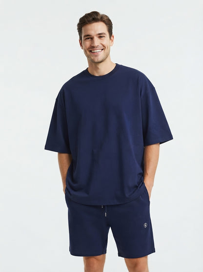 Mens Oversize Fit Navy Co-Ord Set