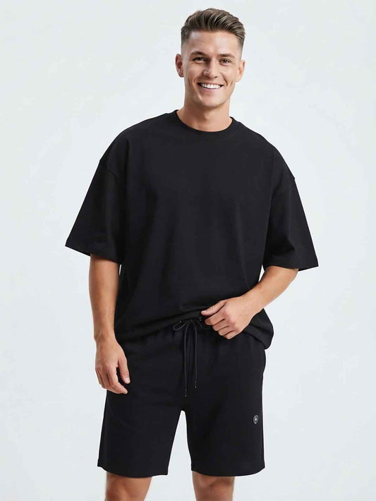 Mens Oversize Fit Black Co-Ord Set