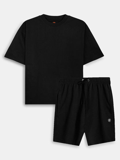 Mens Oversize Fit Black Co-Ord Set