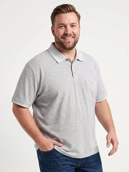 Mens Pinstripe Oversize Polo