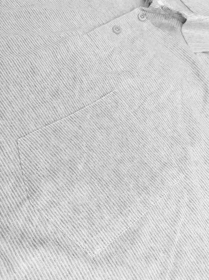 Mens Pinstripe Oversize Polo