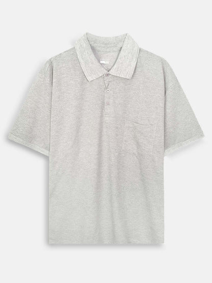 Mens Pinstripe Oversize Polo