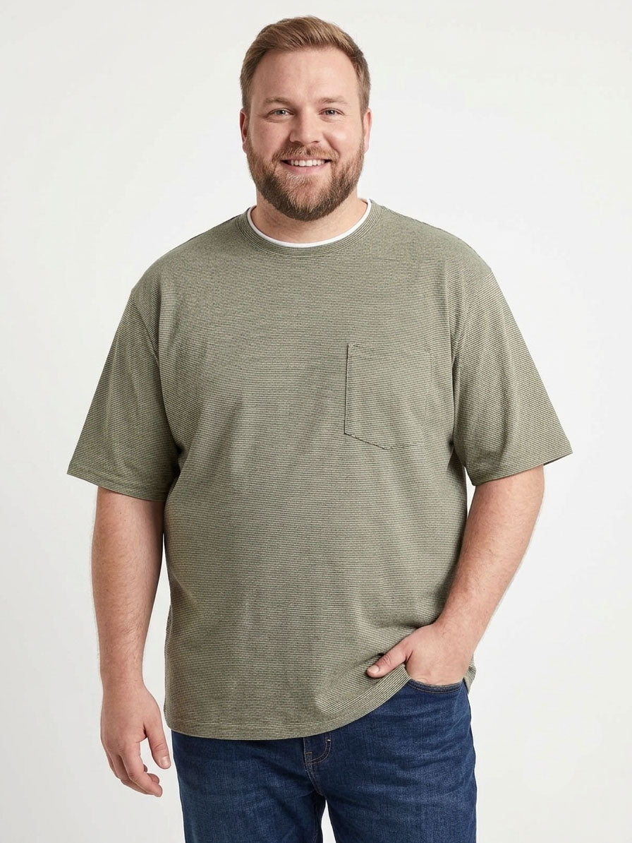 Mens Pinstripe Plus Size T-Shirt
