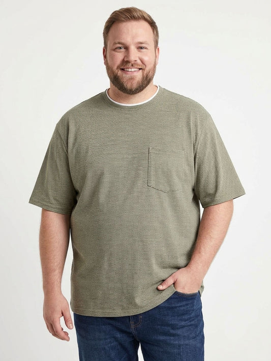 Mens Pinstripe Plus Size T-Shirt
