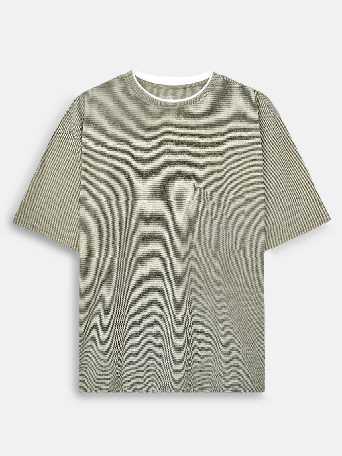 Mens Pinstripe Plus Size T-Shirt