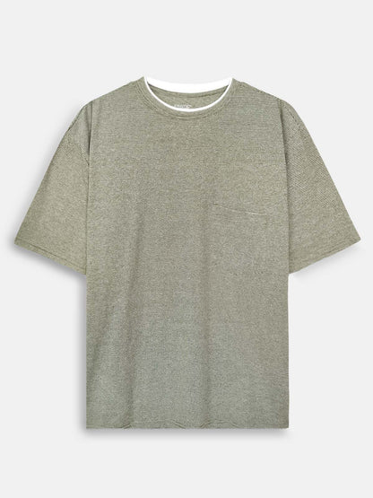 Mens Pinstripe Plus Size T-Shirt