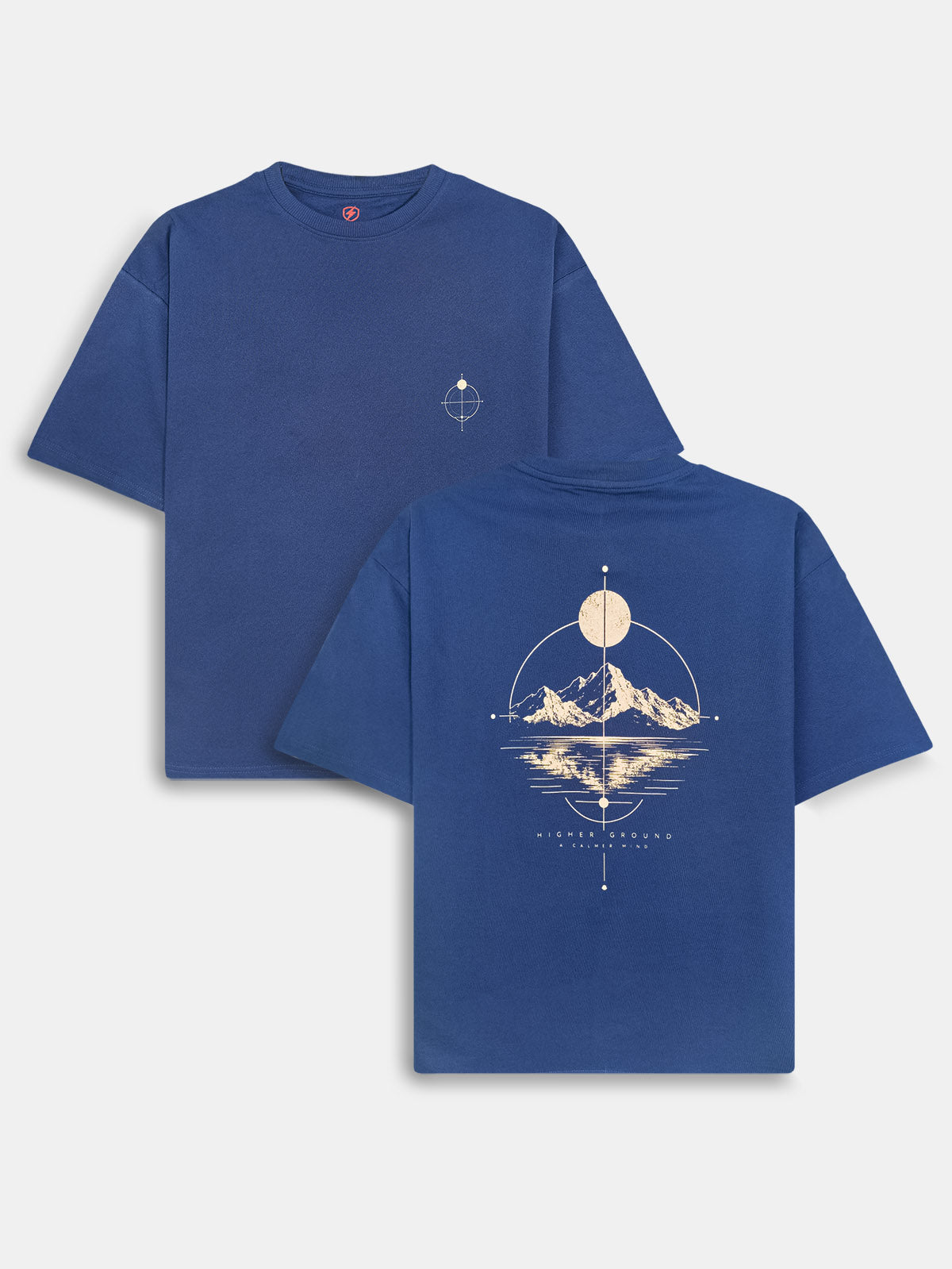 Mens Oversized Fit Navy T-Shirt