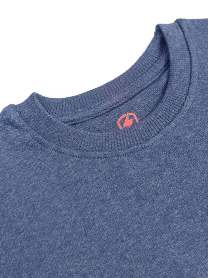 Mens Oversized Fit Navy Melange T-Shirt