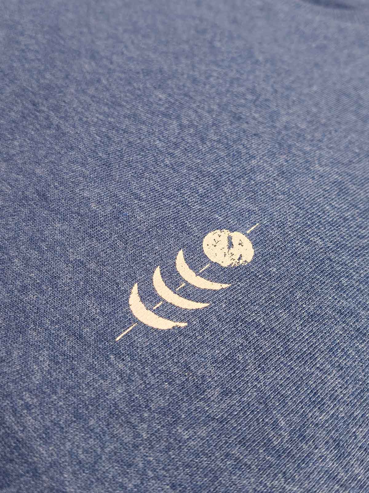 Mens Oversized Fit Navy Melange T-Shirt