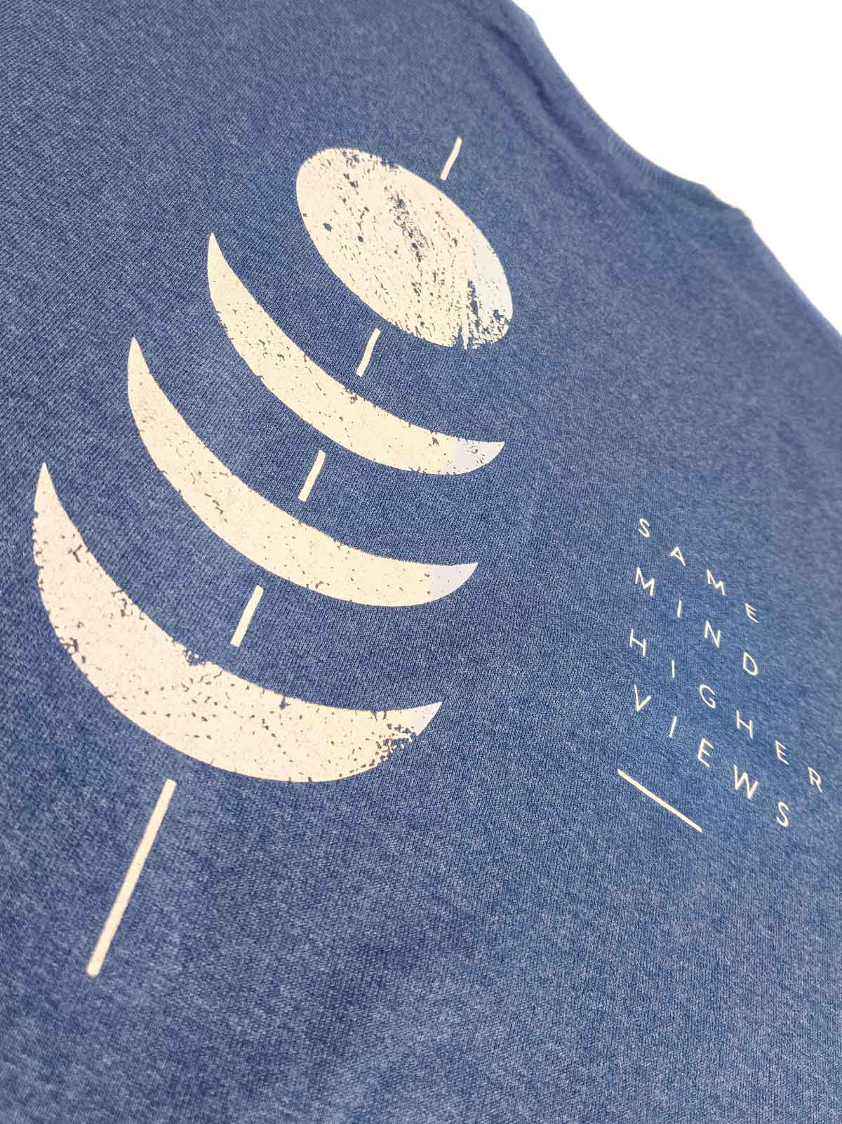 Mens Oversized Fit Navy Melange T-Shirt