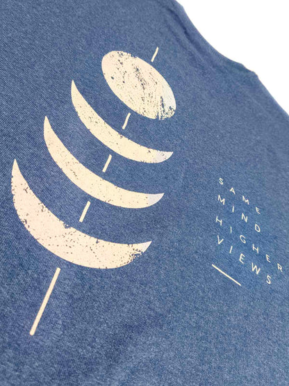 Mens Oversized Fit Navy Melange T-Shirt