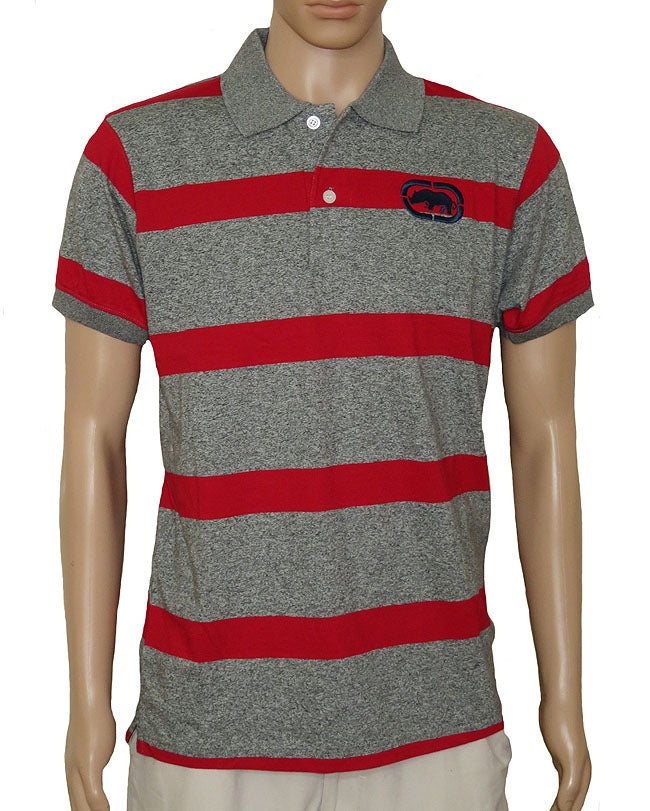 Mens Striped Fancy Polo