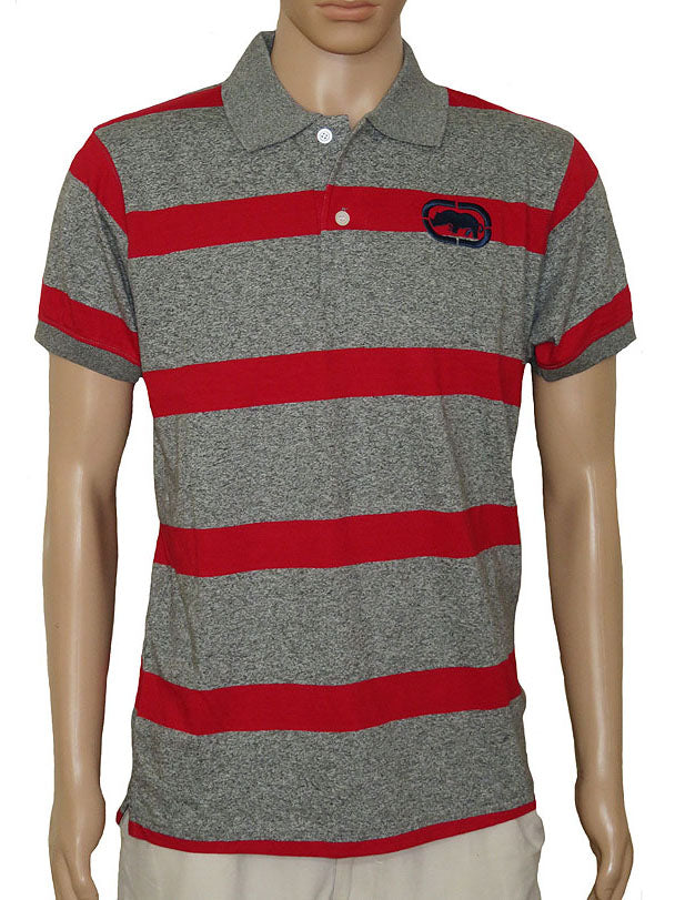 Mens Striped Fancy Polo